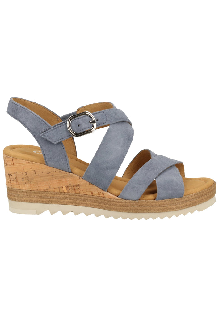 Gabor Sandalen Leder Blau - surf4shoes