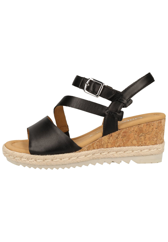 Gabor Sandalen Leder Schwarz - surf4shoes