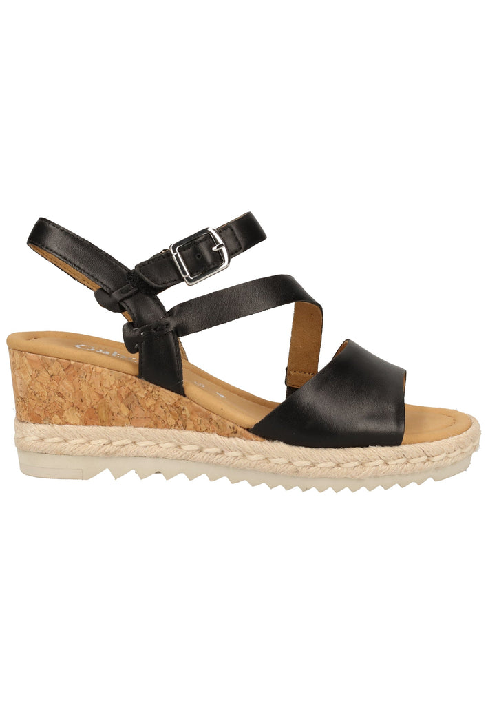 Gabor Sandalen Leder Schwarz - surf4shoes