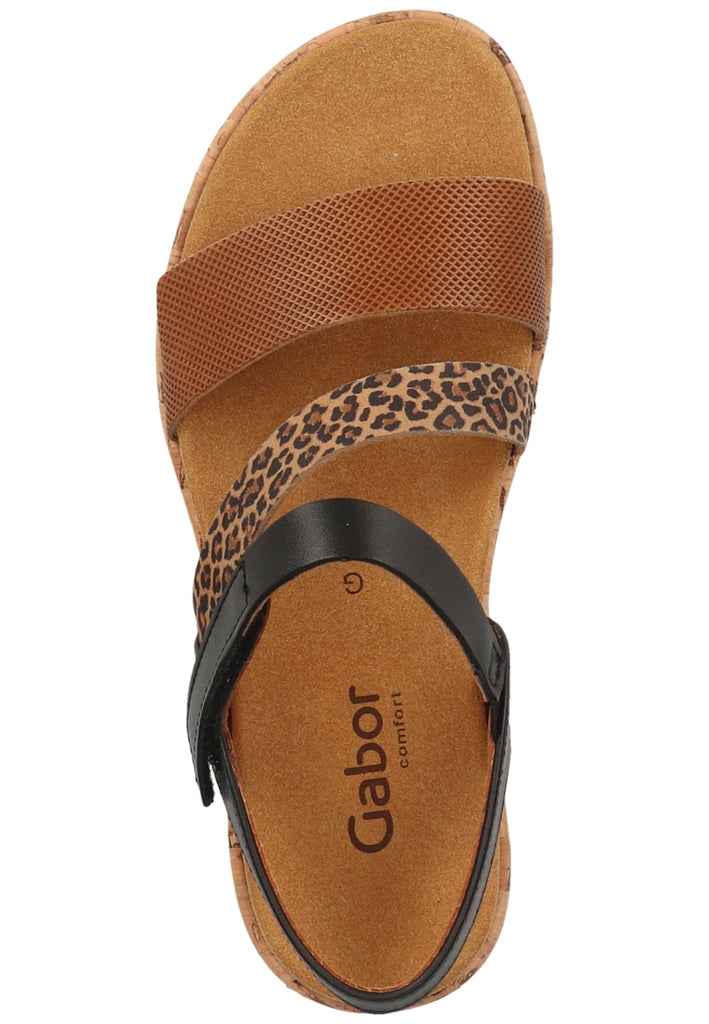 Gabor Sandalen Leder Camel - surf4shoes