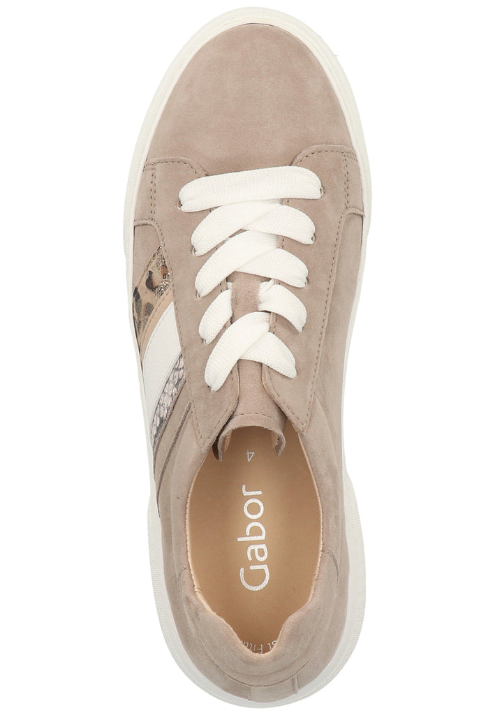Gabor Sneaker Lederimitat Beige - surf4shoes