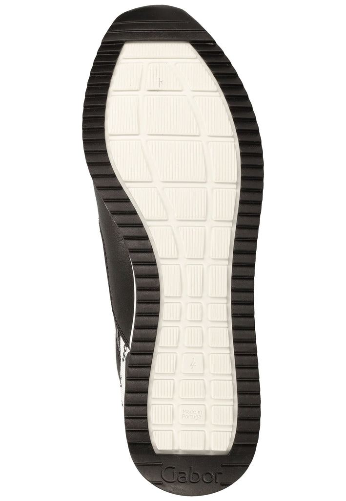 Gabor Sneaker Lederimitat Schwarz/Weiß - surf4shoes