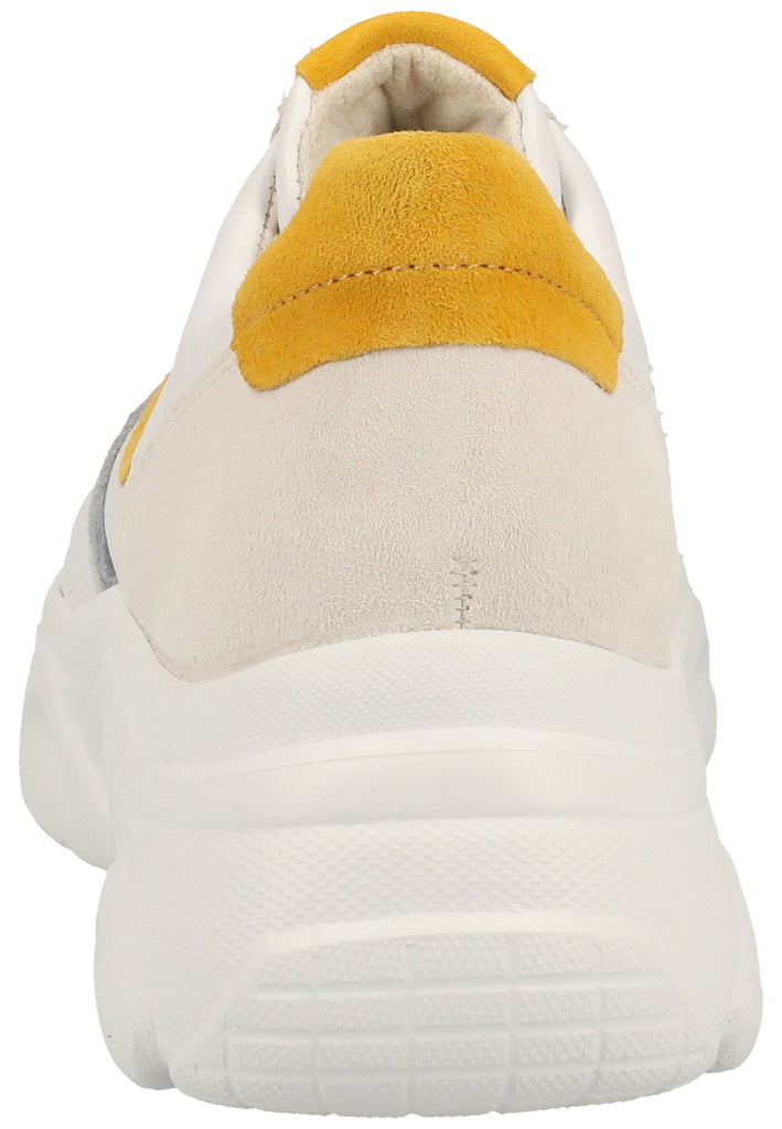 Gabor Sneaker Leder Weiß/Gelb - surf4shoes
