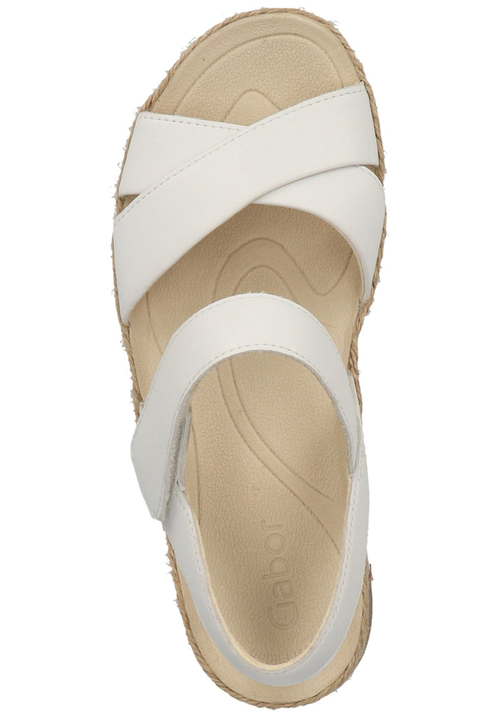 Gabor Sandalen Glattleder Weiß - surf4shoes