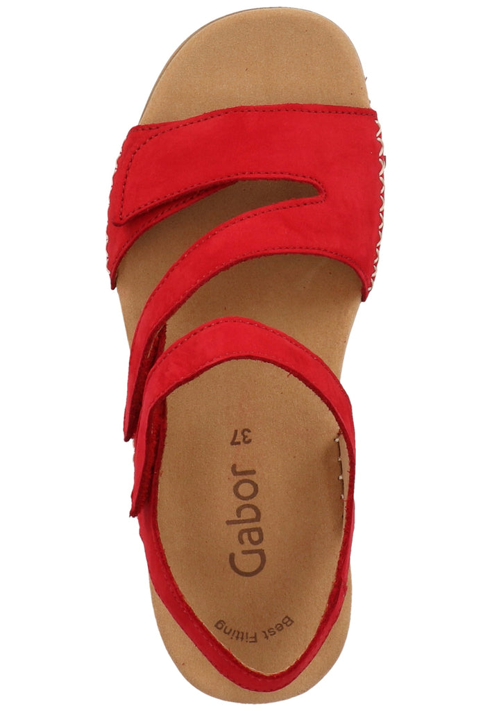 Gabor Sandalen Nubukleder Rot - surf4shoes
