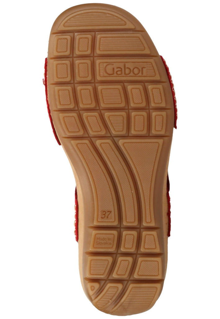 Gabor Sandalen Nubukleder Rot - surf4shoes