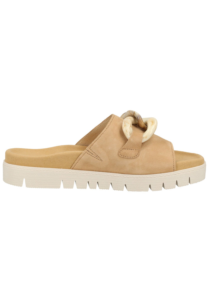 Gabor Pantoletten Leder Caramel - surf4shoes