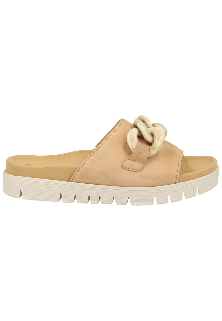 Gabor Pantoletten Leder Caramel - surf4shoes