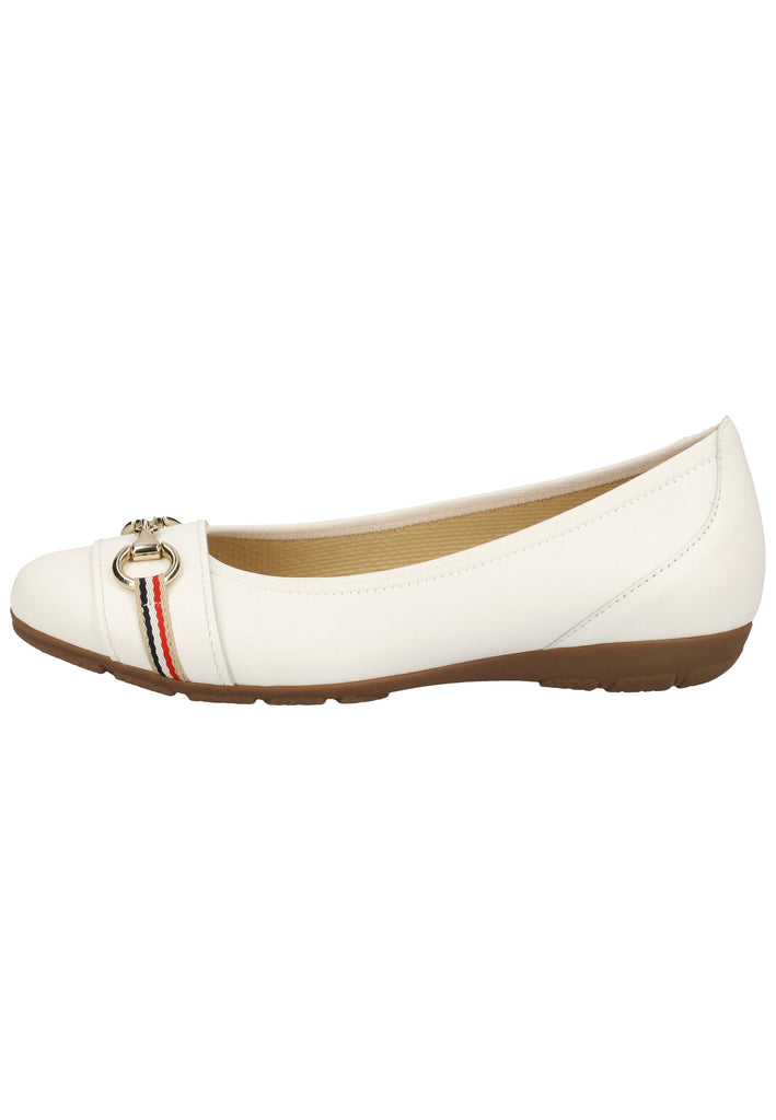Gabor Ballerinas Glattleder Weiß - surf4shoes