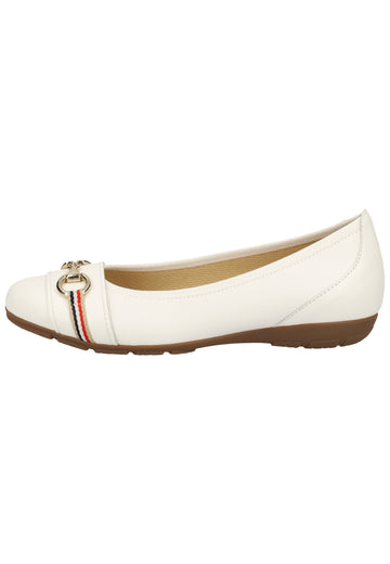 Gabor Ballerinas Glattleder Weiß - surf4shoes