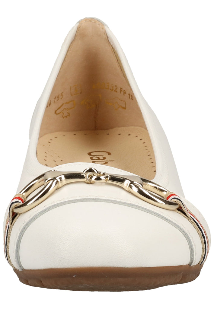 Gabor Ballerinas Glattleder Weiß - surf4shoes