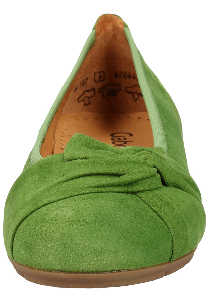 Gabor Ballerinas Samt Grün - surf4shoes