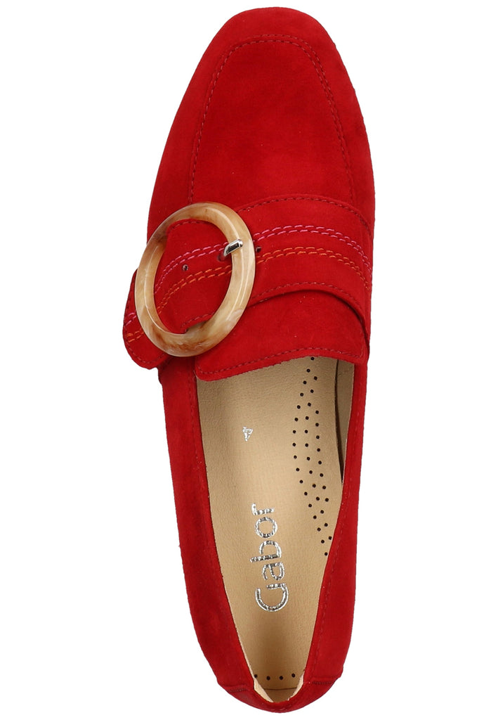 Gabor Ballerinas Veloursleder Rubinrot - surf4shoes