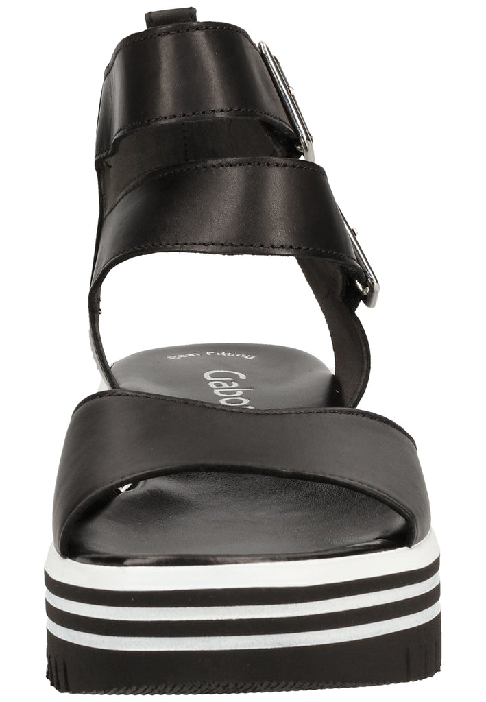 Gabor Sandalen Glattleder Schwarz - surf4shoes