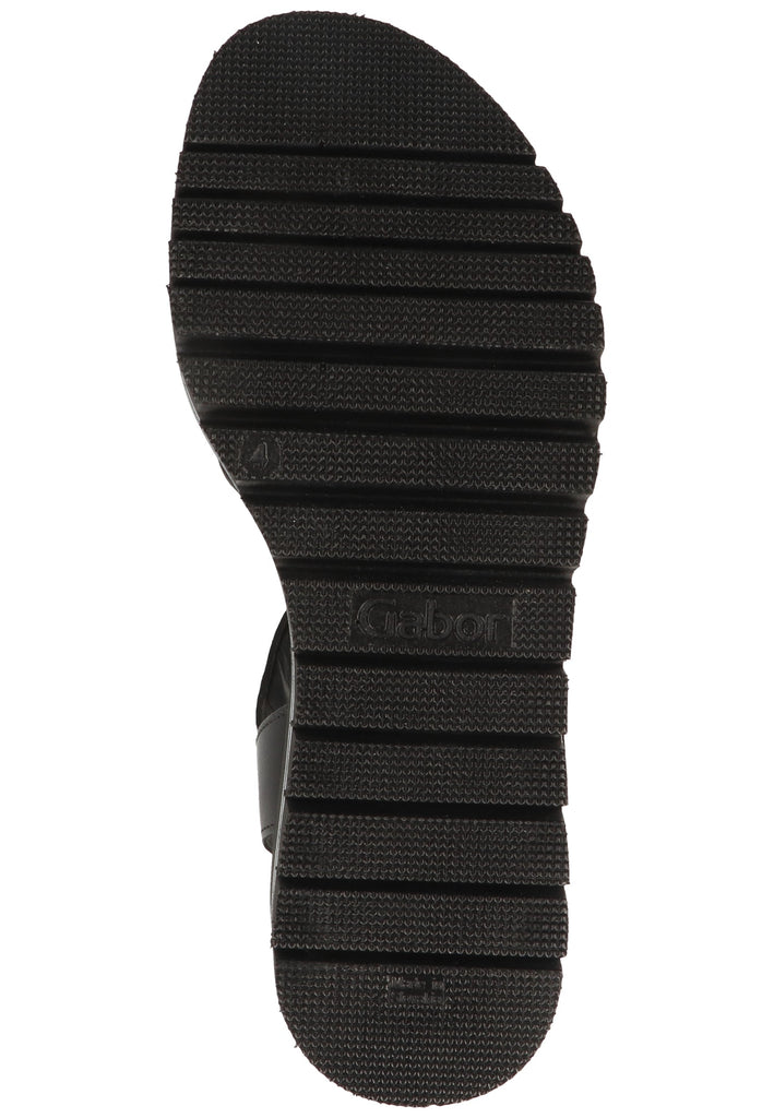 Gabor Sandalen Glattleder Schwarz - surf4shoes