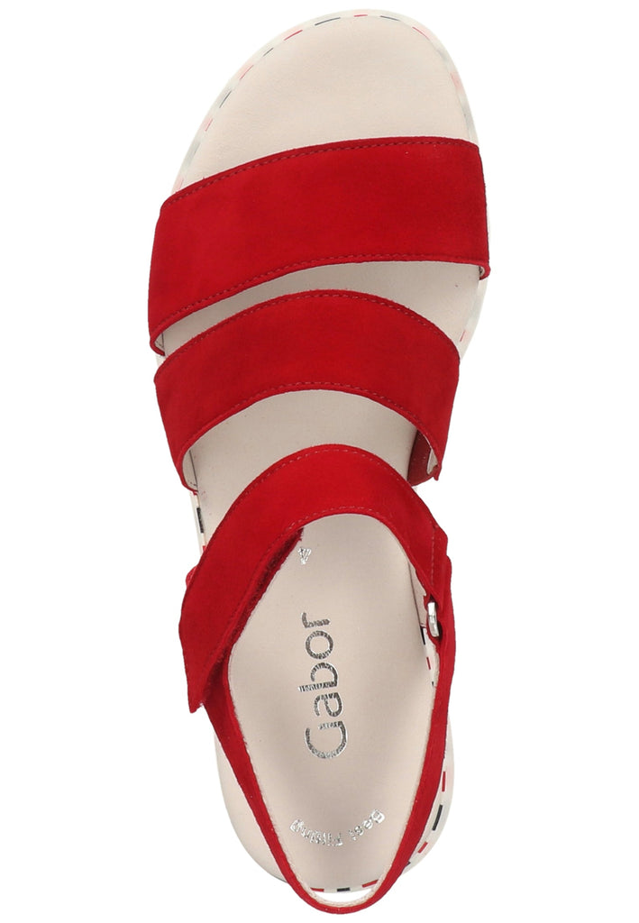Gabor Sandalen Veloursleder Rubinrot - surf4shoes