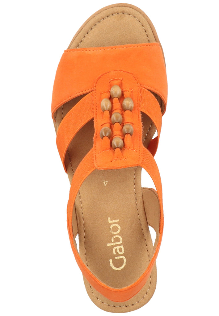 Gabor Sandalen Leder/Textil Orange - surf4shoes