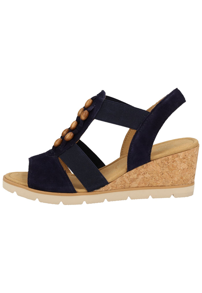 Gabor Sandalen Leder/Textil Blau - surf4shoes