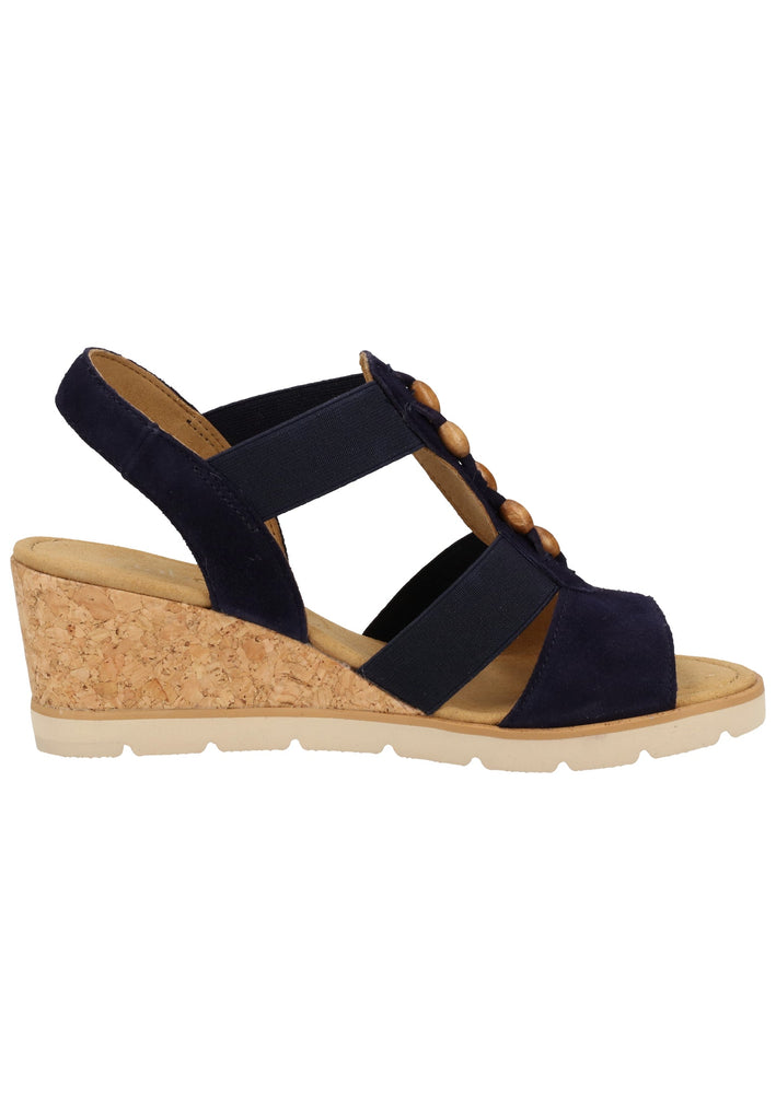 Gabor Sandalen Leder/Textil Blau - surf4shoes