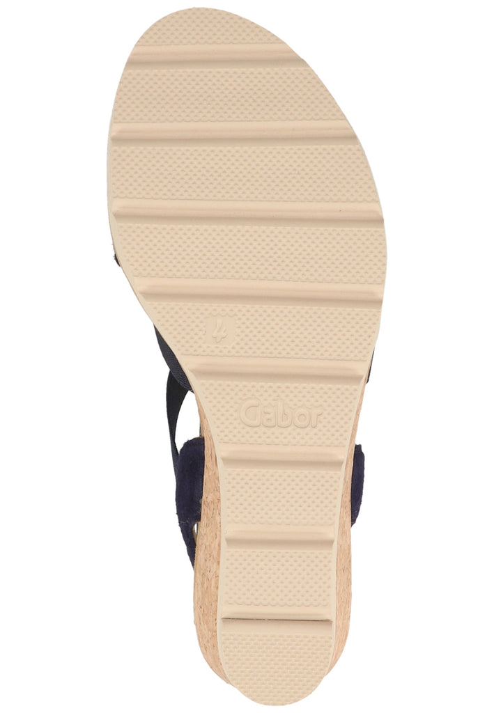 Gabor Sandalen Leder/Textil Blau - surf4shoes