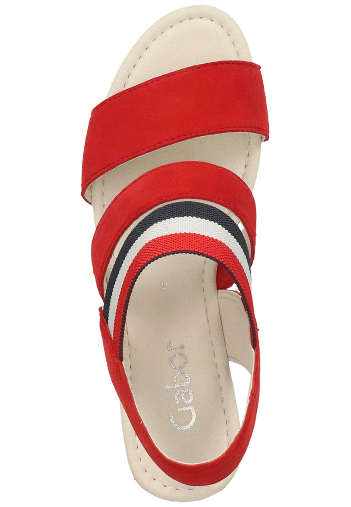 Gabor Sandalen Leder/Textil Rot - surf4shoes