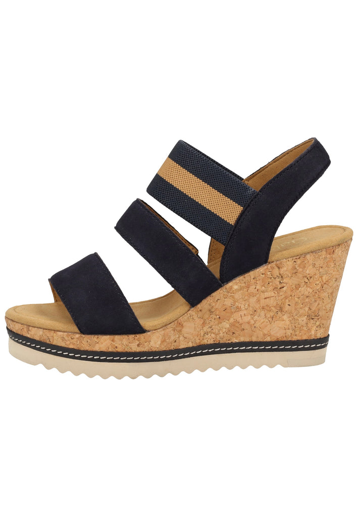 Gabor Sandalen Leder/Textil Blau - surf4shoes