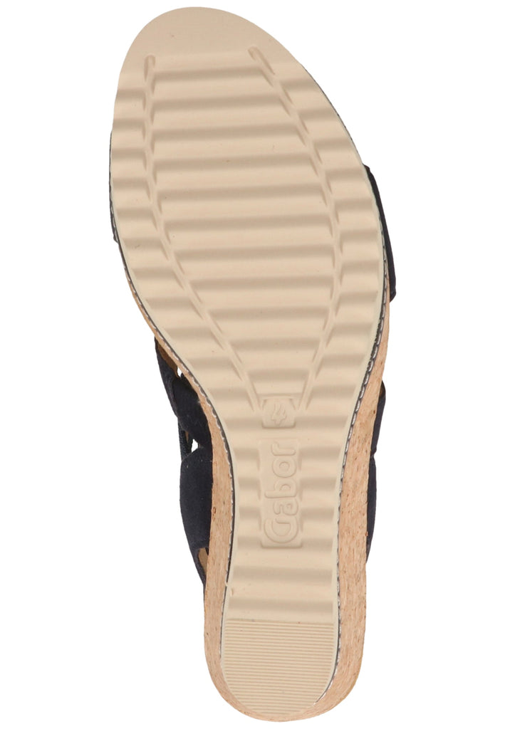 Gabor Sandalen Leder/Textil Blau - surf4shoes