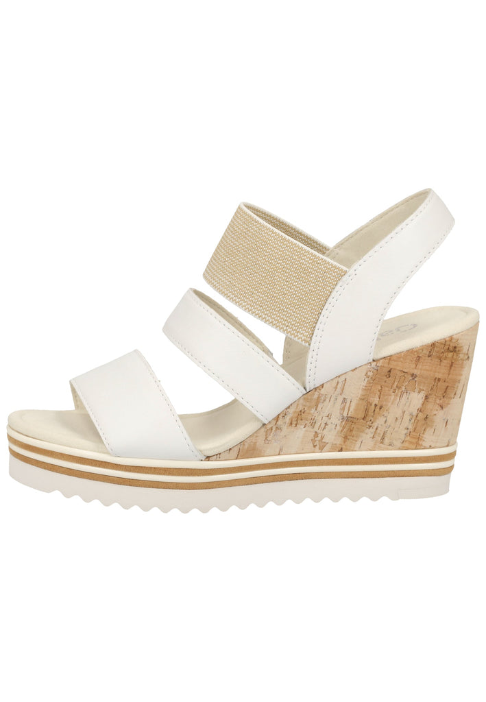 Gabor Sandalen Leder/Textil Weiß - surf4shoes