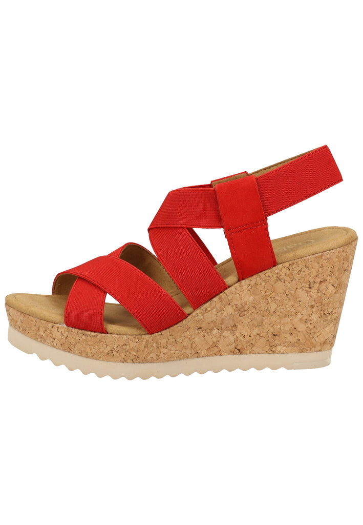 Gabor Sandalen Leder/Textil Rot - surf4shoes