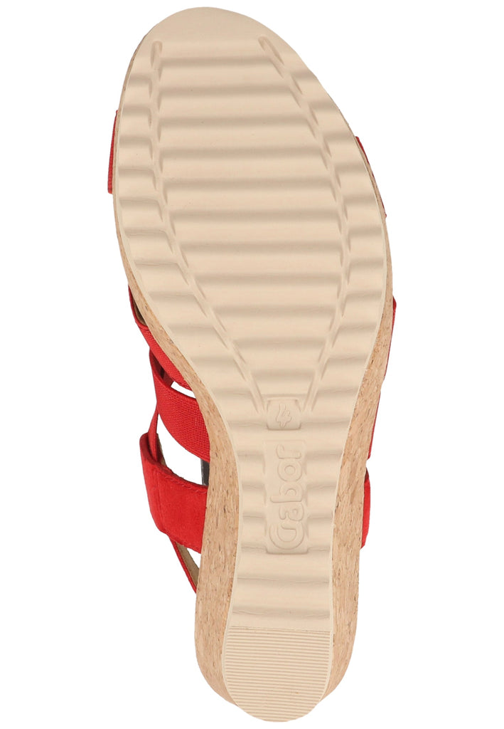 Gabor Sandalen Leder/Textil Rot - surf4shoes