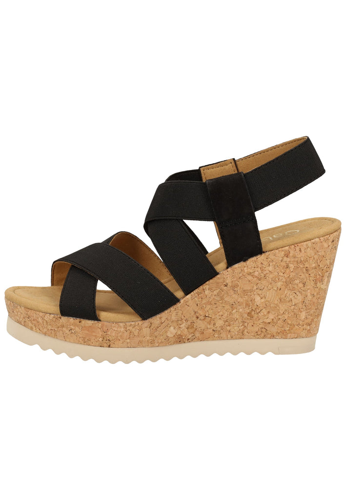 Gabor Sandalen Leder/Textil Schwarz - surf4shoes