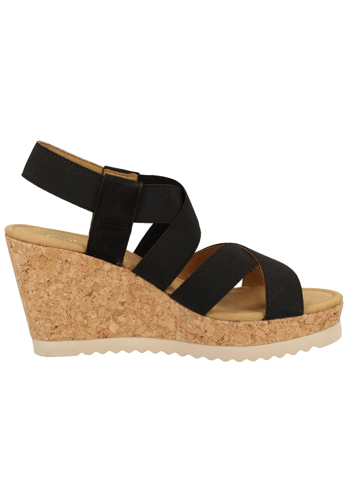 Gabor Sandalen Leder/Textil Schwarz - surf4shoes