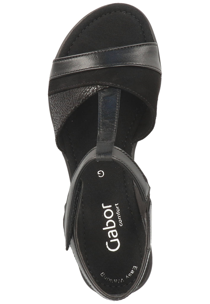 Gabor Sandalen Leder Schwarz - surf4shoes