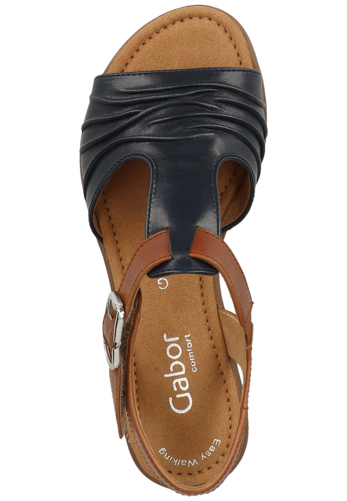 Gabor Sandalen Leder Dunkelblau - surf4shoes
