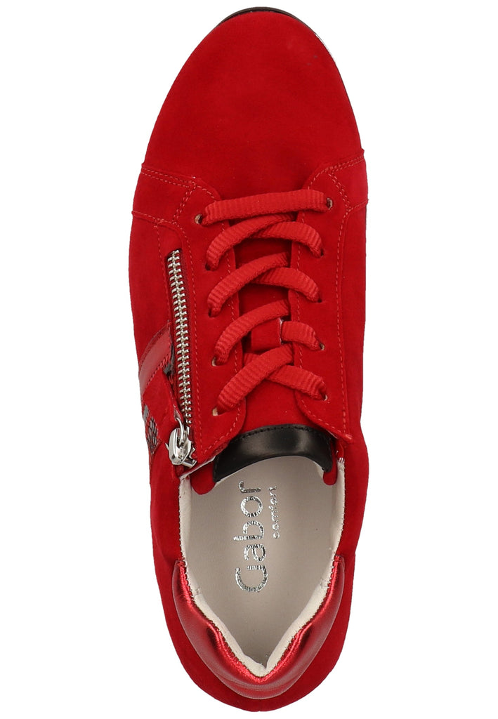 Gabor Sneaker Veloursleder Rubinrot - surf4shoes