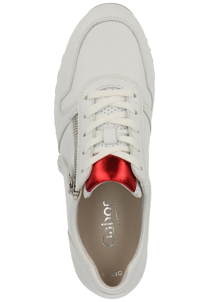 Gabor Sneaker Glattleder Weiß - surf4shoes