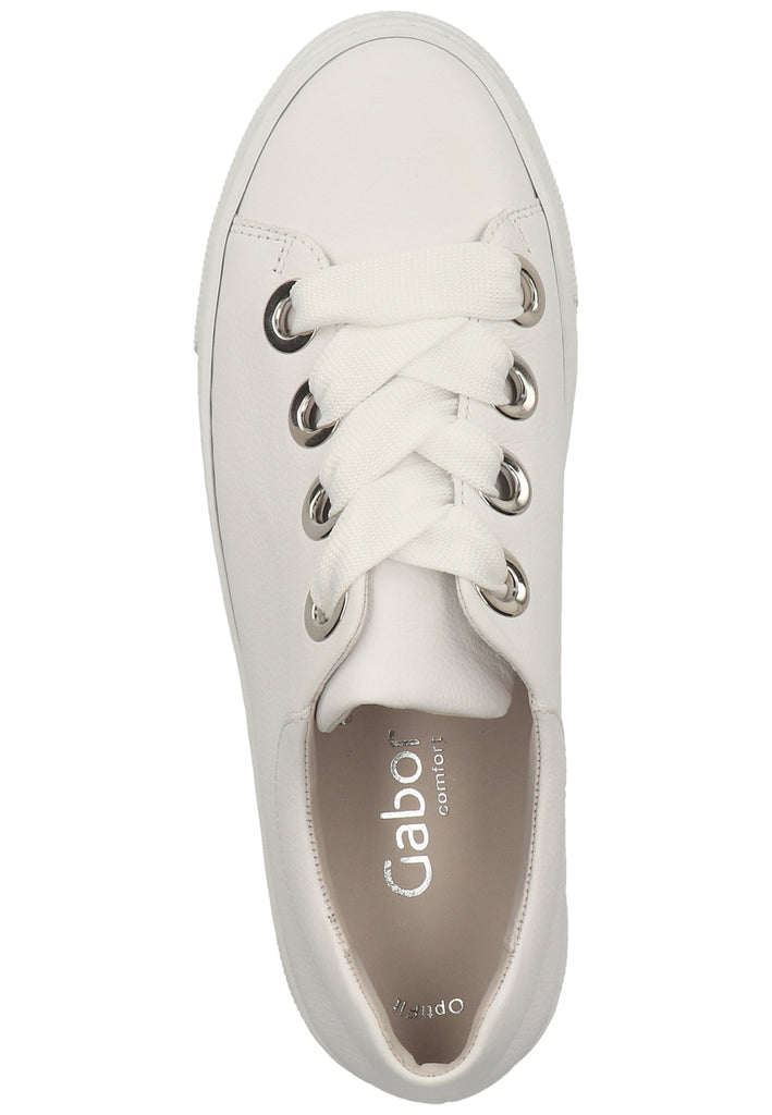 Gabor Sneaker Glattleder Weiß - surf4shoes