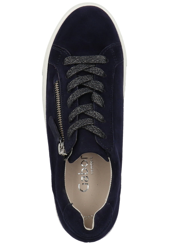 Gabor Sneaker Samt Blau - surf4shoes
