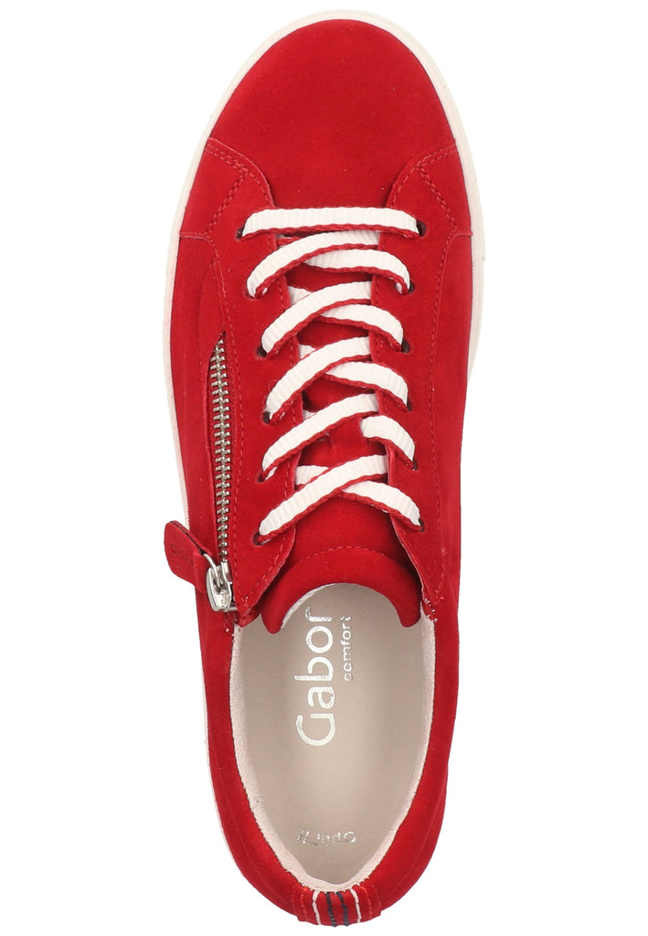 Gabor Sneaker Veloursleder Rubinrot - surf4shoes