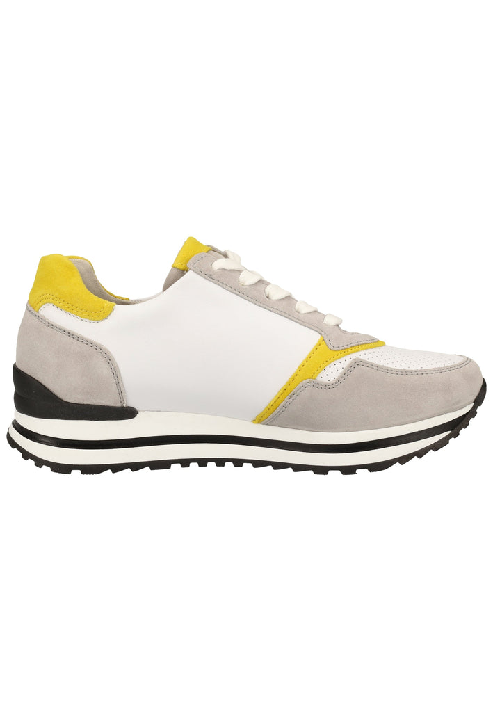 Gabor Sneaker Glattleder Weiß/Grau - surf4shoes