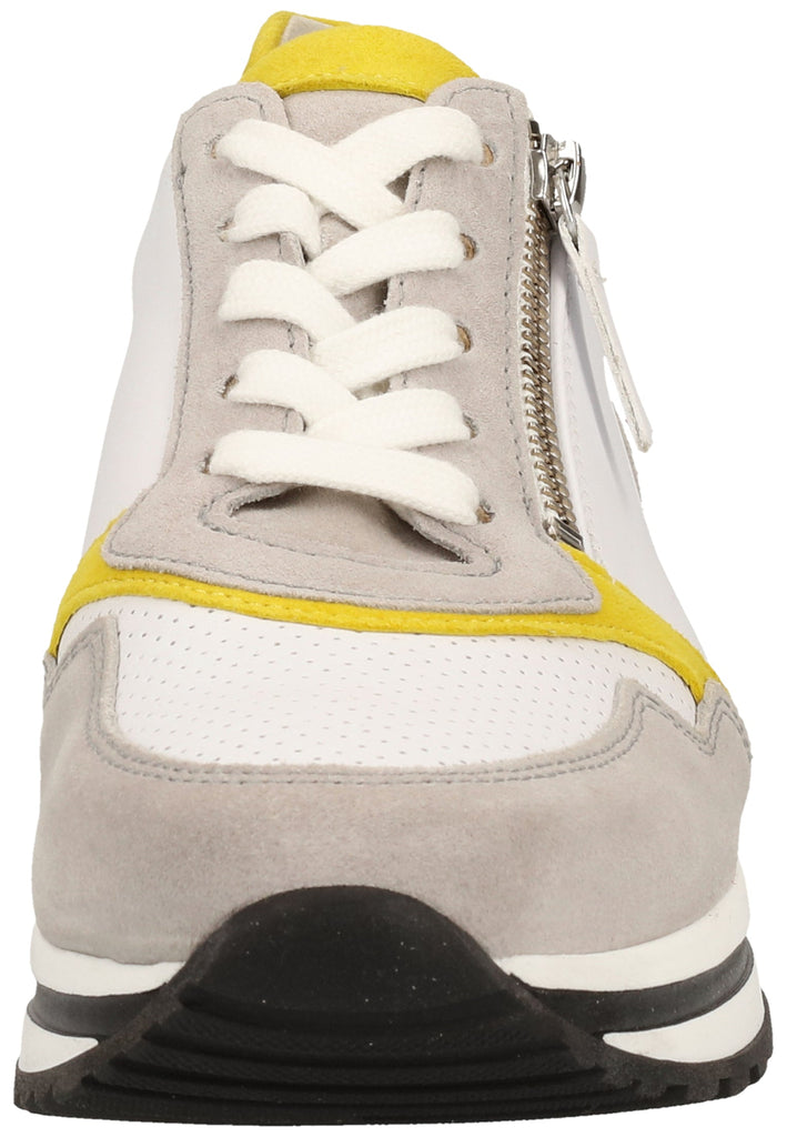 Gabor Sneaker Glattleder Weiß/Grau - surf4shoes