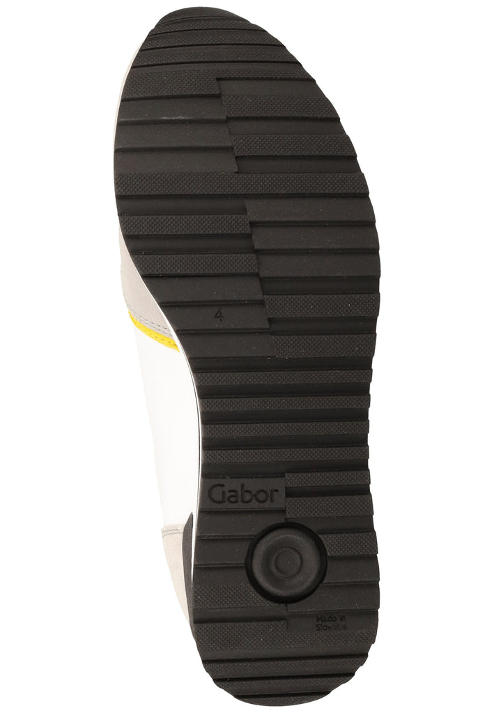 Gabor Sneaker Glattleder Weiß/Grau - surf4shoes