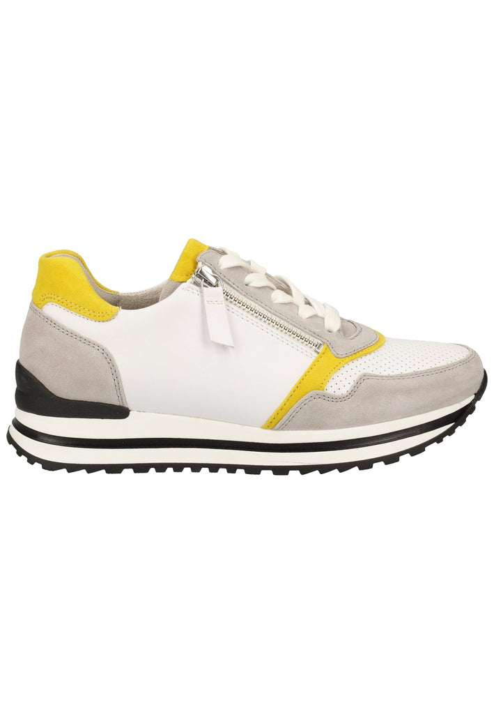 Gabor Sneaker Glattleder Weiß/Grau - surf4shoes