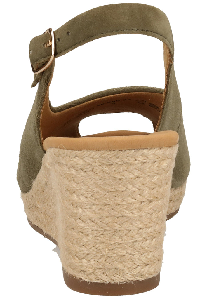 Gabor Sandalen Veloursleder Oliv - surf4shoes