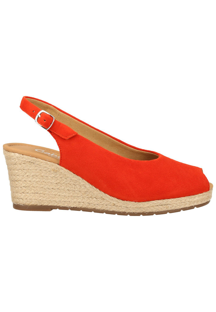 Gabor Sandalen Veloursleder Koralle - surf4shoes