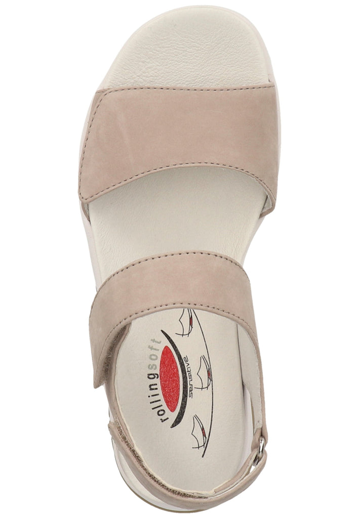 Gabor Sandalen Nubukleder Leinen - surf4shoes