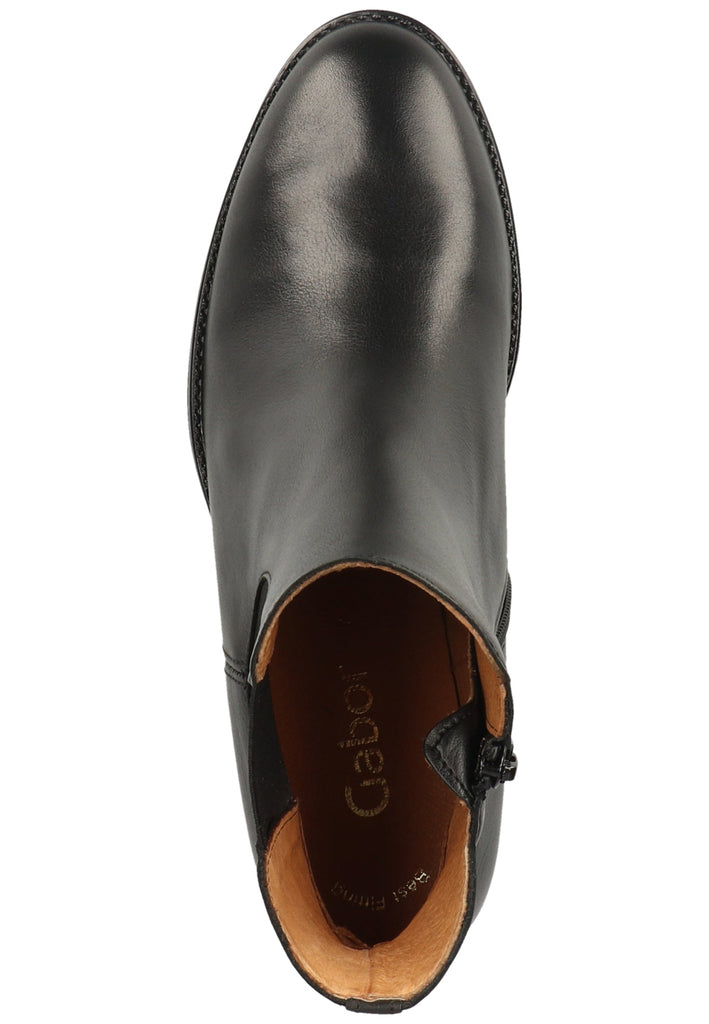 Gabor Stiefelette Leder/Textil Schwarz - surf4shoes