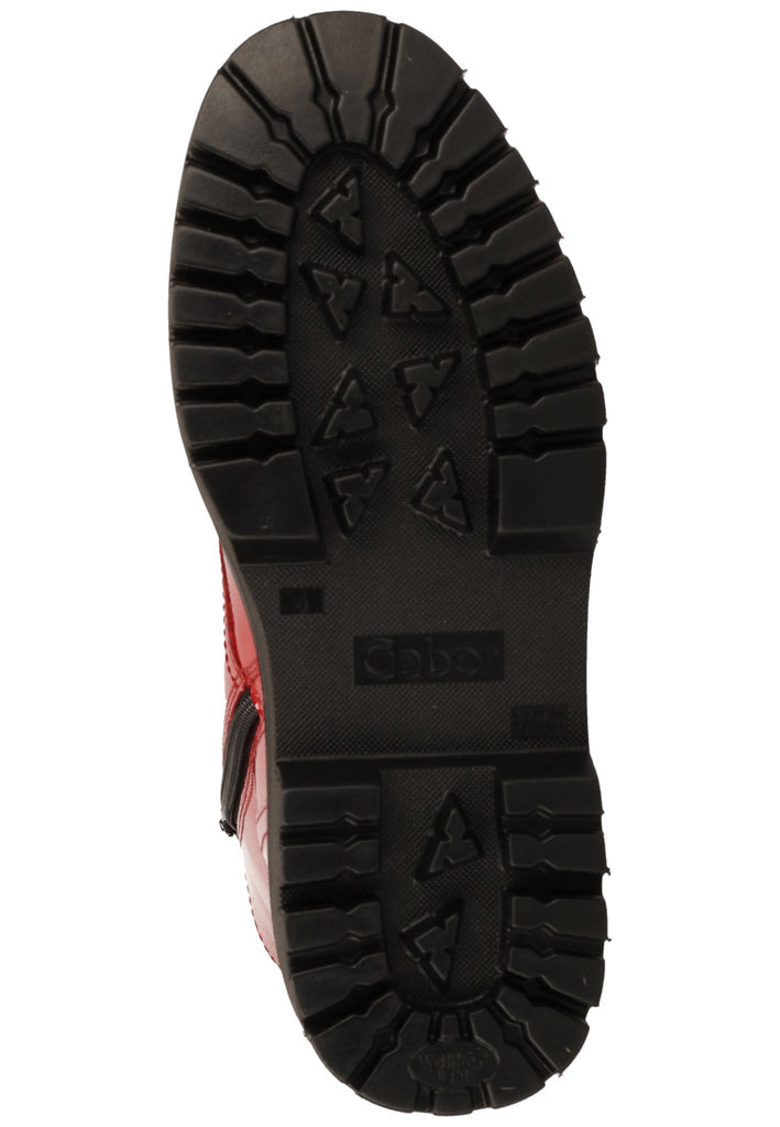 Gabor Stiefelette Leder Rot/Schwarz - surf4shoes