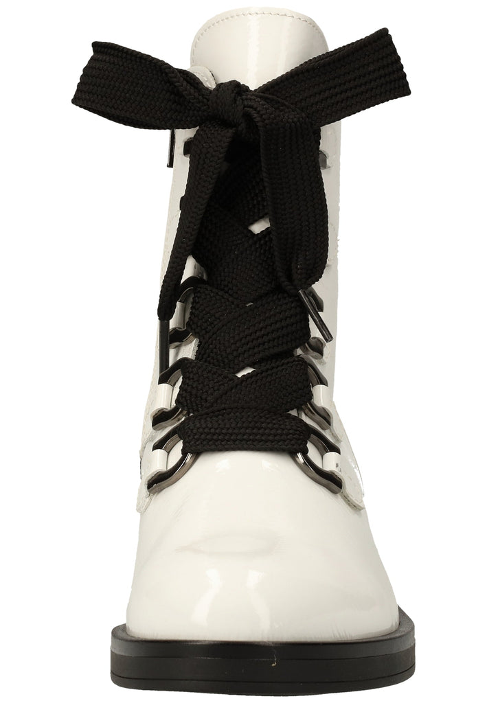 Gabor Stiefelette Leder Weiß/Schwarz - surf4shoes