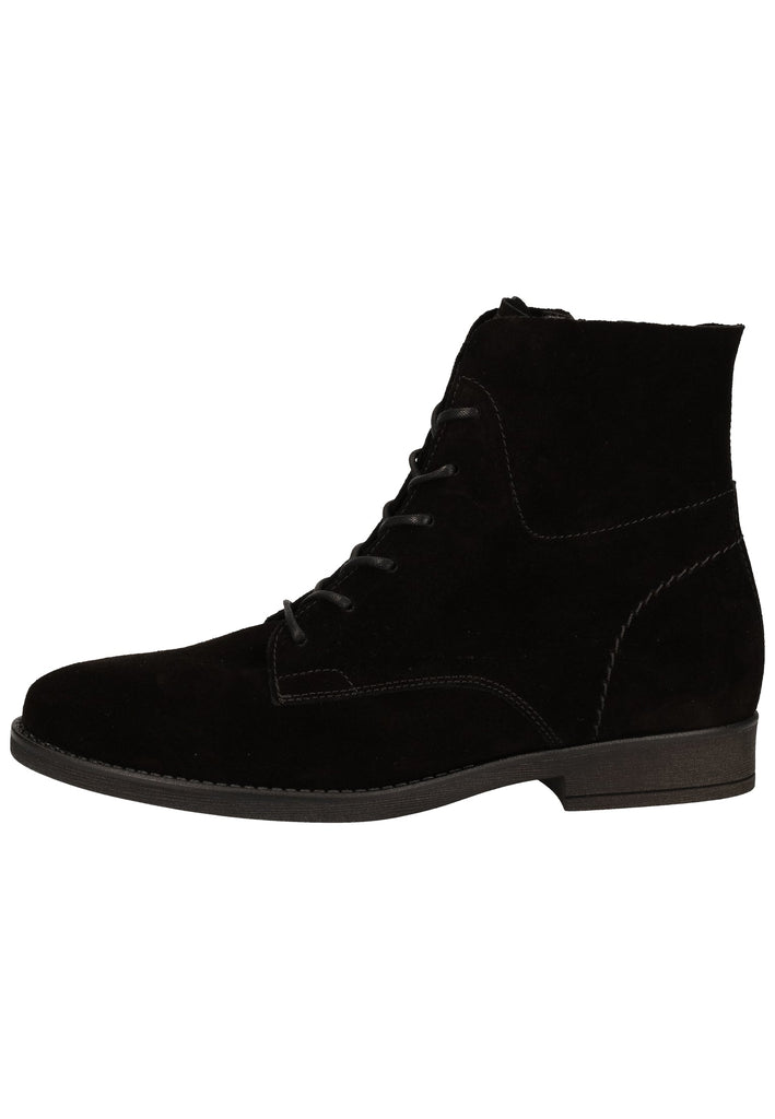 Gabor Stiefelette Veloursleder Schwarz - surf4shoes